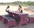 Stonehenge Dining Set - recycled plastic outdoor table and bench set 1