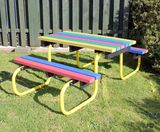 Junior Recycled Plastic and Metal Picnic Table - on this page