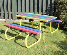 Junior Recycled Plastic and Metal Picnic Table