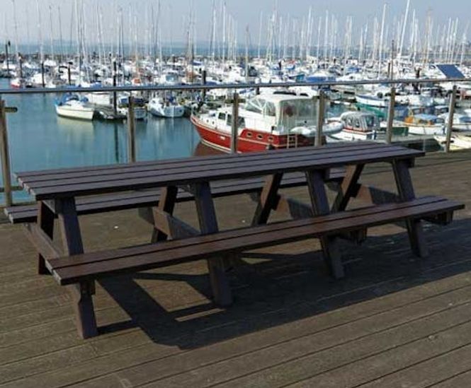 100% Recycled Plastic Heavy Duty Refectory Picnic Table