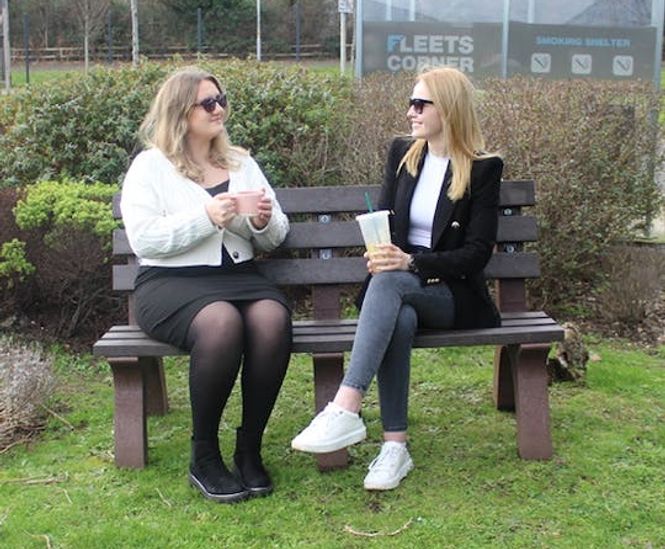 100% Recycled Plastic Park Bench With Back 