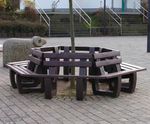 Arran 100% recycled plastic hexagonal tree seat
