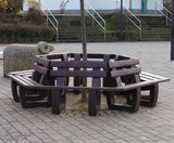 Arran 100% recycled plastic hexagonal tree seat - on this page