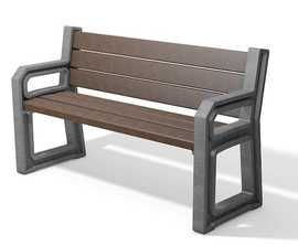 Bridport Senior's bench - 100% recycled plastic