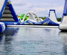 Diffused aeration system for lake at water sports venue