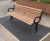 New Forest Seat - cast iron and timber outdoor bench 3