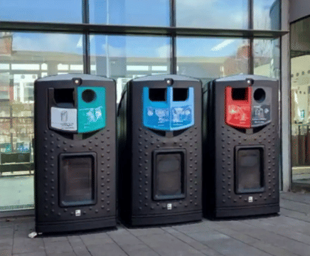 Leafield’s new 310-litre Envirobank recycling bin