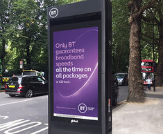 Iconic digital StreetHub signage units with WiFi for BT