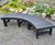 Wave - recycled plastic modular curved bench 3
