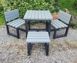 Bistro Set - compact recycled plastic table and chairs