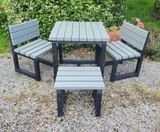 Bistro Set - compact recycled plastic table and chairs - on this page