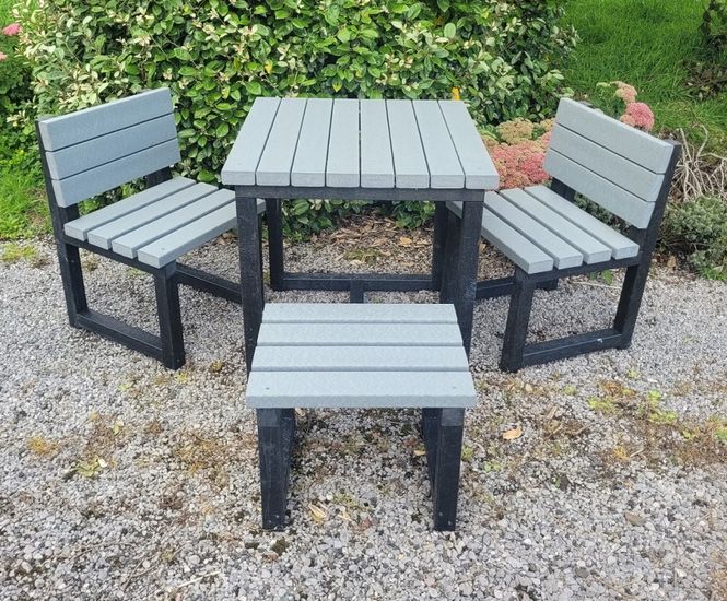 Bistro Set - compact recycled plastic table and chairs