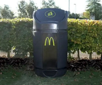 Ample top opening plastic litter bin (AMP-1P)