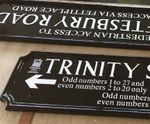 Cast metal street nameplates