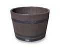Barrel wood-look planter