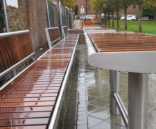 Zenith Horizon - recycled steel and timber picnic bench and table