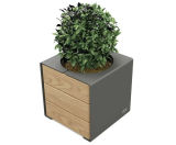 Primium® contemporary timber and steel cube planters - on this page