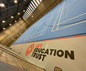 A Two-Tone Polyurethane Sports Flooring System Rhyddings School