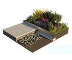 Apex - low maintenance 225mm aluminium planter edge