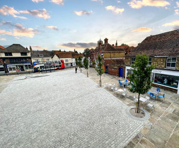 Paving mortars for low carbon construction of market square
