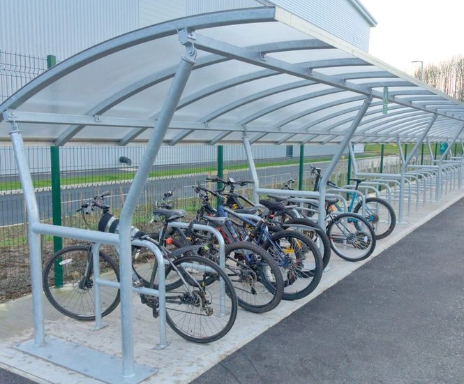 Cycle parking, seating and bin stores - Crosspoint Business Park