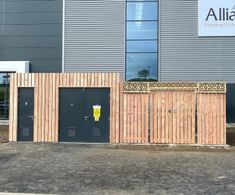 Bin stores and picnic tables - Worcester Six Business Park
