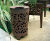 Conga - 30-litre steel outdoor litter bin with floral cut-out design 3