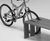 Toso - powder-coated steel outdoor bench with integrated bike rack 2