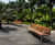 Riva - contemporary outdoor timber and aluminium seat with armrests 9