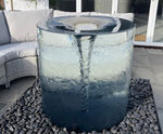 The Volute™ - glass vortex water feature for gardens and interiors
