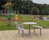 Accessible stainless steel picnic sets for refurbished park - on this page