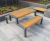 Thetford - recycled steel and timber picnic table and bench 2