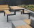 Thetford - recycled steel and timber picnic table and bench 0