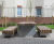 Fordham - recycled steel and reclaimed hardwood picnic table and bench 3