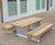 Fordham - recycled steel and reclaimed hardwood picnic table and bench 1