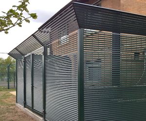 Secure bin compound at Newham Health Centre