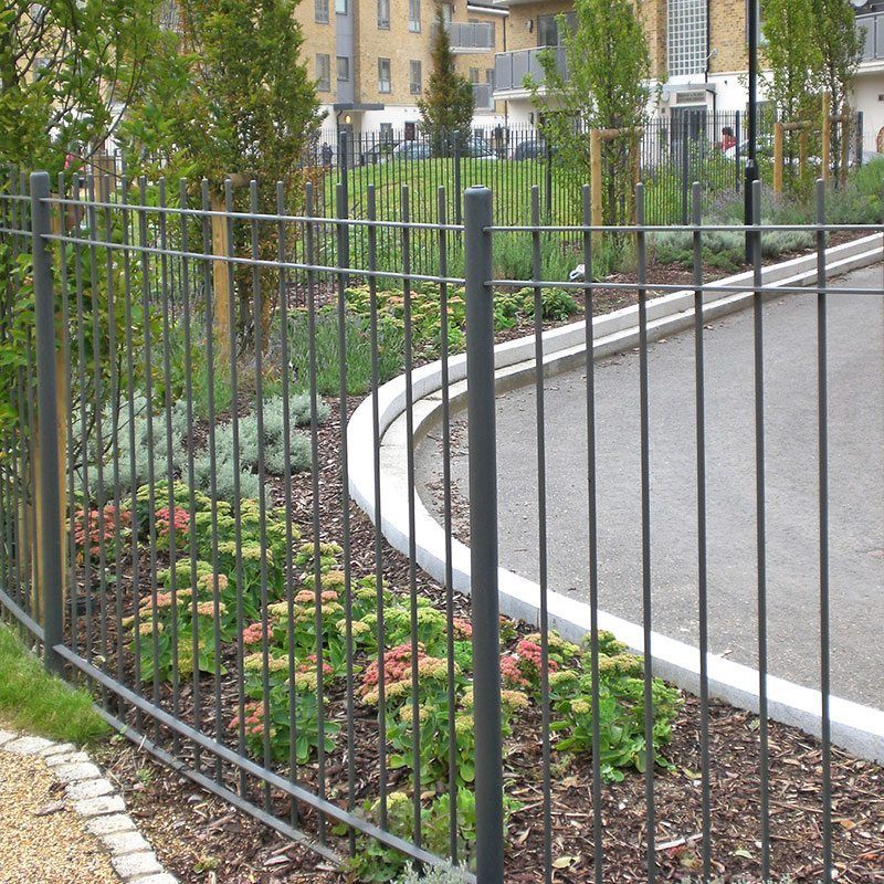 Images for Modena 3m high railings and gates for Islington estate