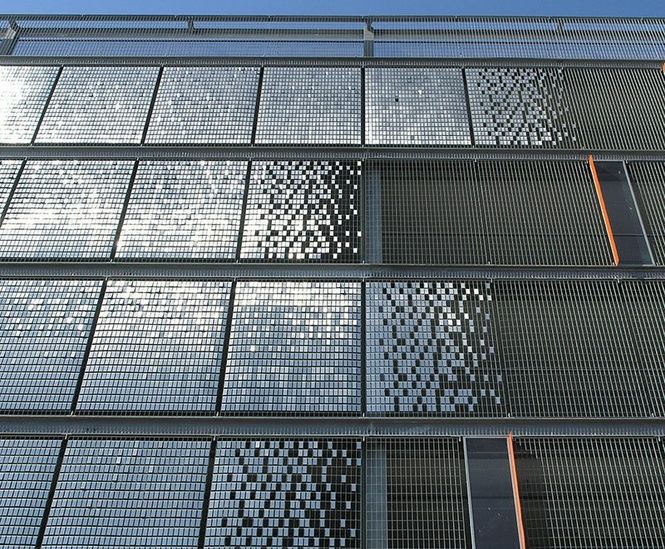 STEREO-KINETIC® Wall cladding, Olympia car park