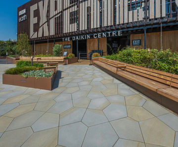 Paving for public realm at BBC Earth exhibition