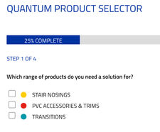 Find the correct flooring accessory with Quantum Product Selector