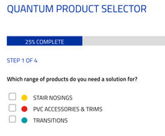 Find the correct flooring accessory with Quantum Product Selector