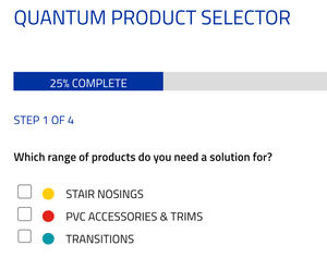 Find the correct flooring accessory with Quantum Product Selector