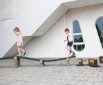 Wavy Balance Beam - low level 3.6m long, recycled plastic