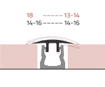 TopClip flexible flooring transition system