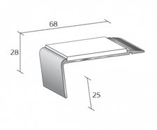  SR125R Slenderline ramp back stair nosing