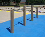 Horizontal Bars for playgrounds and trim trails, recycled plastic