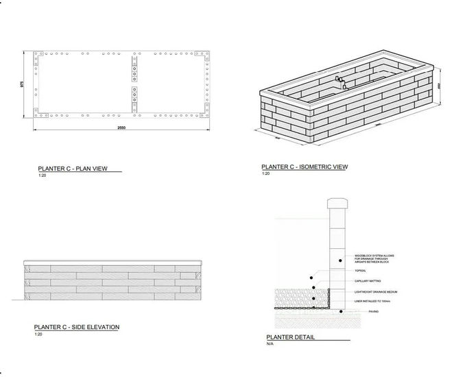 Design Service for timber planters and street furniture
