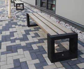 Matrix 04 - recycled plastic bench