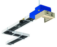 Sonning2 OHA - gas radiant tube heater for large industrial spaces
