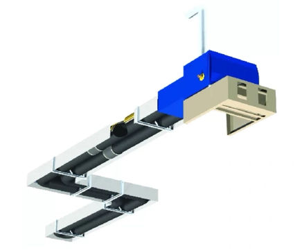 Sonning2 OHA - gas radiant tube heater for large industrial spaces